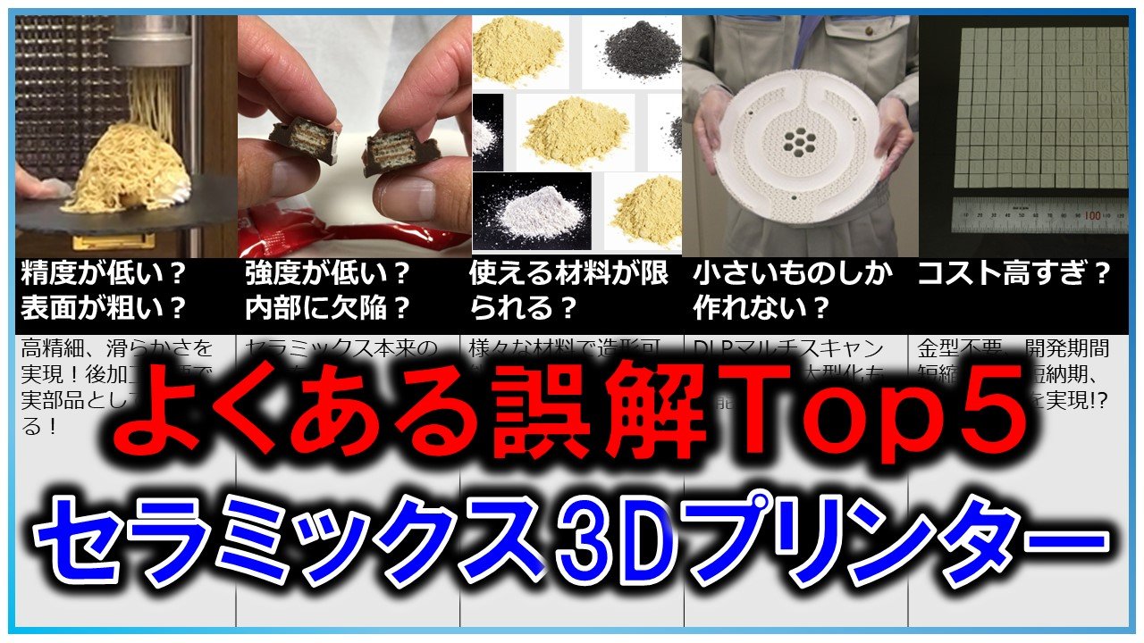 【総集編】セラミックス3Dプリンターの5つの誤解とその真実
