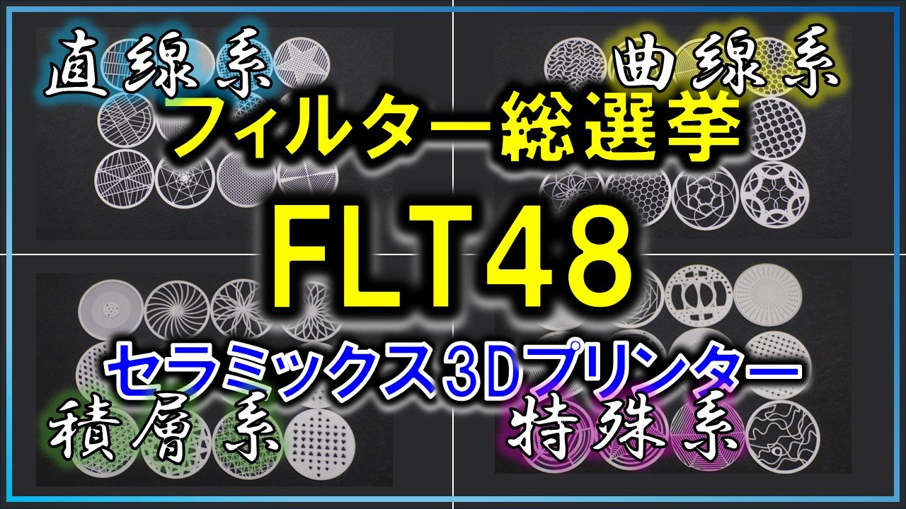 あなたの推しはどれ？3Dプリンターで生まれたセラミックフィルター【FLT48】