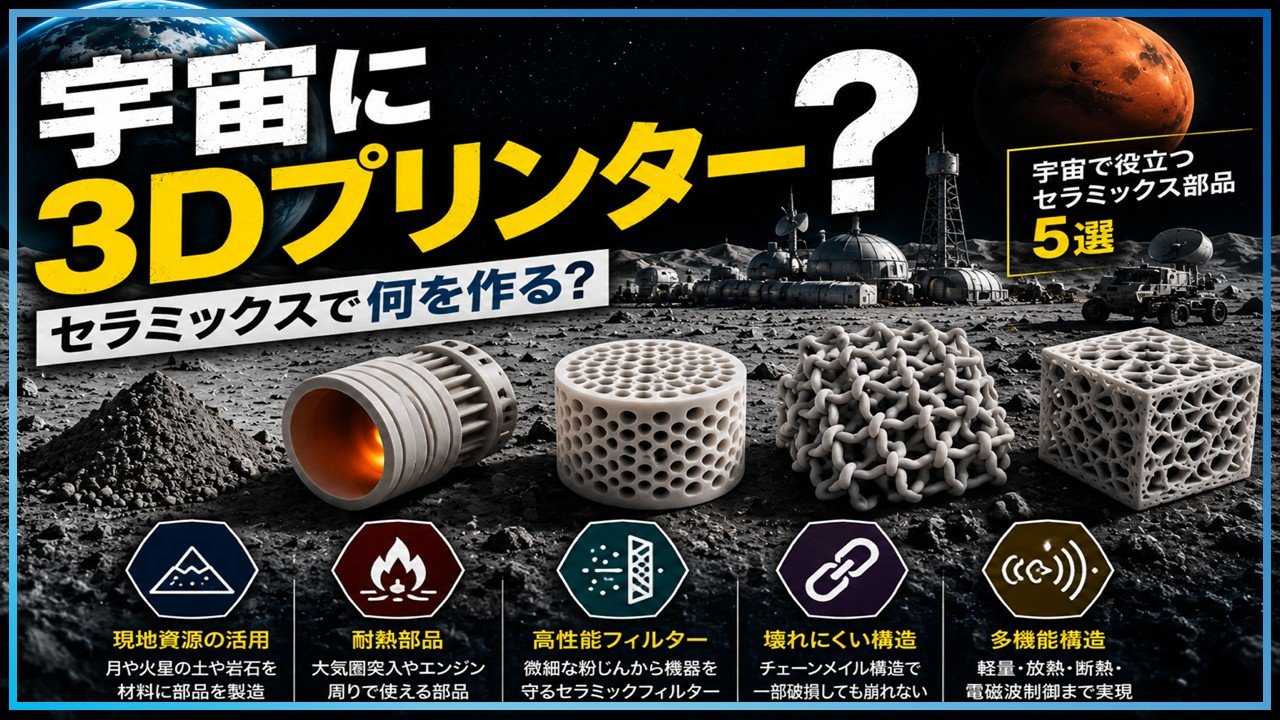 宇宙にセラミックス3Dプリンターを持って行くなら、何を作る？